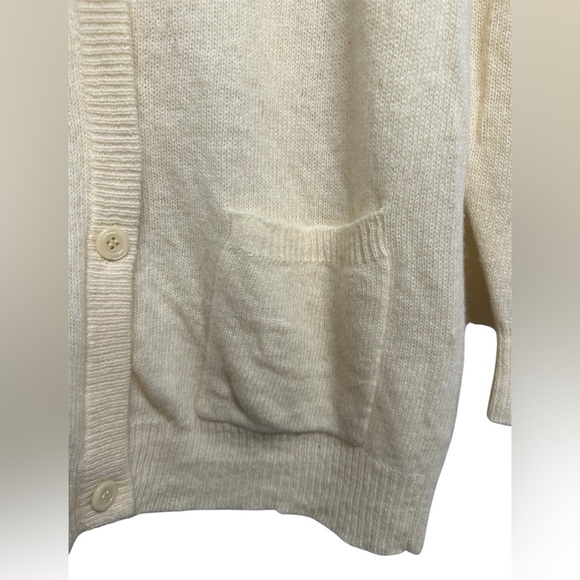 Reed Hunter 96% Lambswool Cardigan – Buttercream Yellow, Size Small - Picture 4 of 7